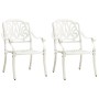 Mesa y sillas de bistró 3 piezas aluminio fundido blanco by , Garden sets - Ref: Foro24-3070567, Price: 418,38 €, Discount: %