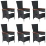 Juego de comedor de jardín 7 piezas ratán sintético negro by , Garden sets - Ref: Foro24-3070766, Price: 1,00 €, Discount: %