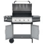Barbacoa grill de gas 4+1 quemadores negra y plateada de , Barbacoas - Ref: Foro24-3072536, Precio: 413,77 €, Descuento: %