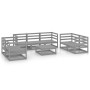 Juego de muebles de jardín 8 piezas gris madera maciza de pino von , Gartensets - Ref: Foro24-3075456, Preis: 375,52 €, Rabat...