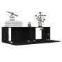 Set de muebles de salón TV 8 piezas madera ingeniería negro by , TV Furniture - Ref: Foro24-3078775, Price: 450,56 €, Discoun...