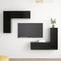 Set de muebles de salón TV 4 piezas madera de ingeniería negro von , TV-Möbel - Ref: Foro24-3078794, Preis: 172,20 €, Rabatt:...