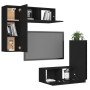 Set de muebles de salón TV 4 piezas madera de ingeniería negro von , TV-Möbel - Ref: Foro24-3078794, Preis: 172,20 €, Rabatt:...