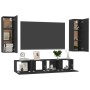 Set de muebles de salón TV 4 pzas madera de ingeniería negro von , TV-Möbel - Ref: Foro24-3078749, Preis: 172,20 €, Rabatt: -5%%
