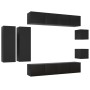 Set de muebles de salón TV 8 piezas madera ingeniería negro von , TV-Möbel - Ref: Foro24-3078810, Preis: 301,76 €, Rabatt: -5%%