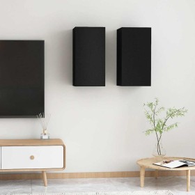 Muebles para TV 2 uds madera contrachapada negro 30,5x30x60 cm de , Muebles TV - Ref: Foro24-803329, Precio: 57,20 €, Descuen...