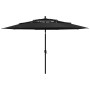 Sombrilla jardín de 3 niveles con palo de aluminio negro 3,5 m de , Sombrillas - Ref: Foro24-313882, Precio: 115,02 €