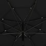 Sombrilla jardín de 3 niveles con palo de aluminio negro 3,5 m by , Umbrellas - Ref: Foro24-313882, Price: 118,31 €, Discount: %