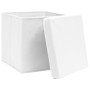 Cajas de almacenaje con tapas 4 uds blanco 28x28x28 cm von , Aufbewahrungskörbe - Ref: Foro24-325208, Preis: 28,80 €, Rabatt: %