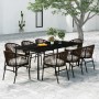 Juego de comedor de jardín 9 piezas marrón by , Garden sets - Ref: Foro24-3099232, Price: 1,00 €, Discount: %