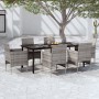 Juego de comedor de jardín 7 piezas con cojines gris y negro by , Garden sets - Ref: Foro24-3099291, Price: 537,45 €, Discoun...