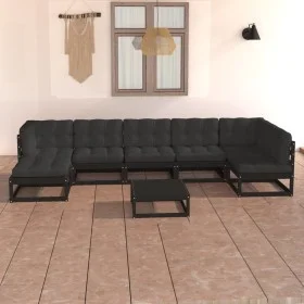 Garden furniture 8 pieces and cushions solid pine wood by vidaXL, Garden sets - Ref: Foro24-3076753, Price: 855,52 €, Discoun...