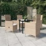 Juego de comedor de jardín 5 piezas con cojines beige von , Gartensets - Ref: Foro24-3099438, Preis: 534,78 €, Rabatt: %
