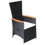 Juego de comedor de jardín 7 piezas con cojines negro by , Garden sets - Ref: Foro24-3099467, Price: 892,56 €, Discount: %