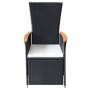 Juego de comedor de jardín 7 piezas con cojines negro by , Garden sets - Ref: Foro24-3099467, Price: 892,56 €, Discount: %