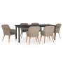 Juego de comedor para jardín 7 piezas con cojines marrón von , Gartensets - Ref: Foro24-3099515, Preis: 937,34 €, Rabatt: %