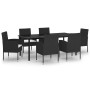 Juego de comedor para jardín 7 piezas negro by , Garden sets - Ref: Foro24-3099605, Price: 442,59 €, Discount: %
