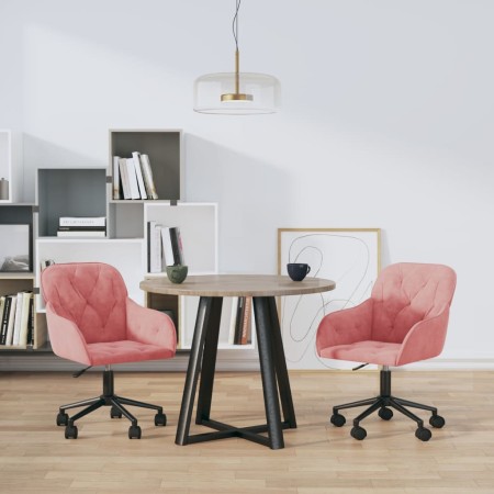 Sillas de comedor giratorias 2 unidades terciopelo rosa von , Essstühle - Ref: Foro24-3103425, Preis: 182,65 €, Rabatt: %