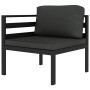 Set muebles de jardín 10 pzas y cojines aluminio gris antracita de , Conjuntos de jardín - Ref: Foro24-3107815, Precio: 1,00 €