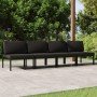 Sofá de jardín de 4 plazas con cojines aluminio gris antracita by , Garden sets - Ref: Foro24-3107785, Price: 765,37 €, Disco...