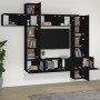 Set de muebles de TV 9 piezas madera contrachapada negro von , TV-Möbel - Ref: Foro24-3114655, Preis: 383,12 €, Rabatt: -5%%