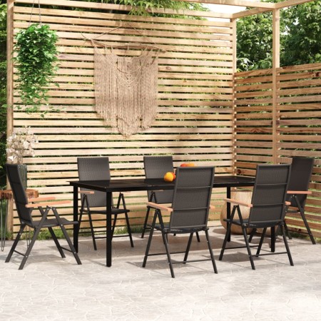 Juego de comedor para jardín 7 piezas negro von , Gartensets - Ref: Foro24-3099117, Preis: 594,67 €, Rabatt: %