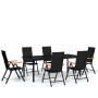 Juego de comedor para jardín 7 piezas negro von , Gartensets - Ref: Foro24-3099117, Preis: 594,67 €, Rabatt: %