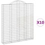 Cestas de gaviones 10 uds forma de arco hierro 200x30x220/240cm | Foro24.es | Tu tienda online para hogar, jardín y más Foro24.es