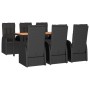 Set de comedor de jardín 7 pzas y cojines ratán sintético negro von , Gartensets - Ref: Foro24-3157602, Preis: 1,00 €, Rabatt...