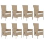 Set comedor de jardín 9 pzas con cojines ratán sintético beige by , Garden sets - Ref: Foro24-3157573, Price: 1,00 €, Discoun...