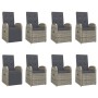 Set comedor jardín 9 pzas y cojines ratán sintético gris von , Gartensets - Ref: Foro24-3157590, Preis: 1,00 €, Rabatt: %