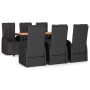 Juego comedor jardín 7 pzas madera acacia ratán sintético negro von , Gartensets - Ref: Foro24-3157609, Preis: 1,00 €, Rabatt...