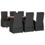 Juego comedor jardín 7 pzas madera acacia ratán sintético negro von , Gartensets - Ref: Foro24-3157609, Preis: 1,00 €, Rabatt...