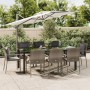 Set comedor jardín 9 pzas y cojines ratán sintético negro gris by , Garden sets - Ref: Foro24-3185118, Price: 730,66 €, Disco...
