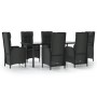 Set de comedor de jardín 7 pzas y cojines ratán sintético negro von , Gartensets - Ref: Foro24-3185193, Preis: 909,45 €, Raba...