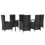 Set de comedor de jardín 7 pzas y cojines ratán sintético negro von , Gartensets - Ref: Foro24-3185193, Preis: 909,45 €, Raba...
