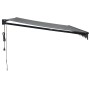 Toldo retráctil automático gris antracita 4x3 m