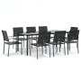 Juego de comedor para jardín 9 piezas ratán sintético y acero by , Garden sets - Ref: Foro24-3187032, Price: 536,94 €, Discou...