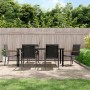 Juego de comedor para jardín 7 piezas acero y textilene negro von , Gartensets - Ref: Foro24-3187047, Preis: 479,83 €, Rabatt: %