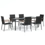 Juego de comedor para jardín 7 piezas acero y textilene negro von , Gartensets - Ref: Foro24-3187047, Preis: 479,83 €, Rabatt: %