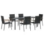 Juego de comedor para jardín 7 piezas acero y textilene negro von , Gartensets - Ref: Foro24-3187047, Preis: 479,83 €, Rabatt: %