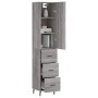 Aparador alto madera contrachapada gris Sonoma 34,5x34x180 cm de , Aparadores - Ref: Foro24-3198871, Precio: 124,78 €, Descue...