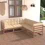 5-piece garden furniture set with solid pine wood cushions by vidaXL, Garden sets - Ref: Foro24-3076777, Price: 561,29 €, Dis...