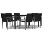 Juego comedor jardín 7 piezas y cojines ratán sintético y acero von , Gartensets - Ref: Foro24-3186967, Preis: 521,35 €, Raba...