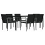 Juego comedor jardín 7 piezas y cojines ratán sintético y acero von , Gartensets - Ref: Foro24-3186967, Preis: 521,35 €, Raba...