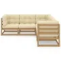 5-piece garden furniture set with solid pine wood cushions by vidaXL, Garden sets - Ref: Foro24-3076777, Price: 553,37 €, Dis...