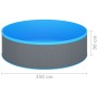 Piscina de chapoteo con skimmer colgante y bomba 350x90 cm gris de , Piscinas - Ref: Foro24-3070801, Precio: 451,18 €, Descue...