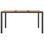 Mesa de jardín ratán PE negro y superficie madera maciza acacia von , Gartentische - Ref: Foro24-319551, Preis: 174,30 €, Rab...