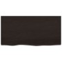 Encimera baño madera maciza tratada marrón oscuro 80x40x2 cm von , Arbeitsplatten - Ref: Foro24-3156212, Preis: 47,24 €, Raba...