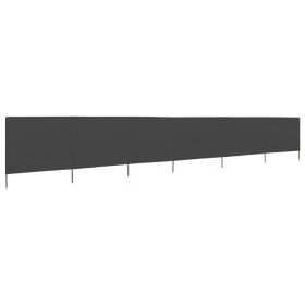 Paravientos de playa de 6 paneles de tela 800x80 cm gris by , Umbrellas - Ref: Foro24-44545, Price: 63,43 €, Discount: %